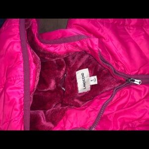 Girls Pink fleece coat